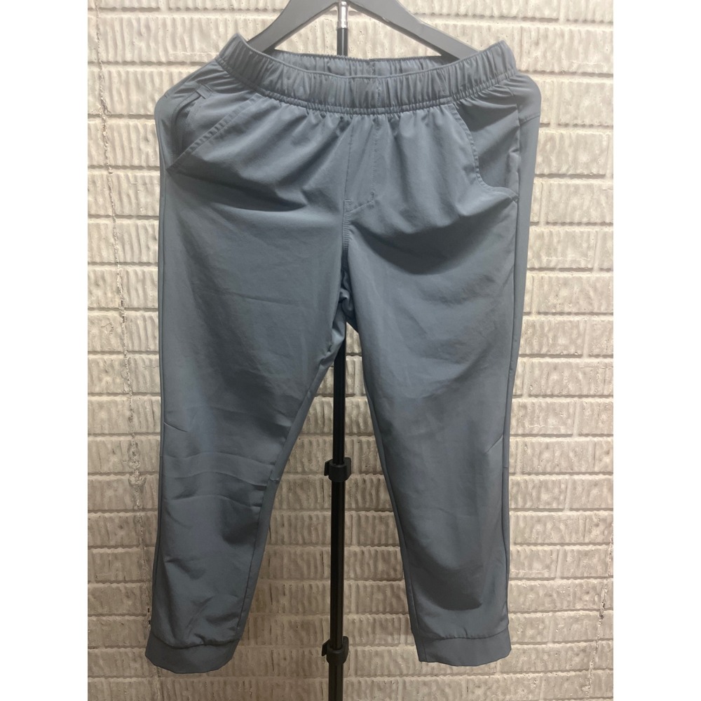 All In Motion Boys Blue Gray Athletic Jogger Pants Size L 10/12 Stretch Sport